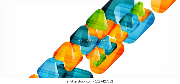 Geometric abstract background, triangles, trendy layout template for business or technology presentation or web design cover, wallpaper. Vector illustration