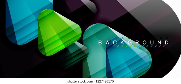 Geometrischer abstrakter Hintergrund, Dreiecke, trendige Layoutvorlage für Geschäfts- oder Technologiepräsentation oder Web-Design-Cover, Bildschirmhintergrund. Vektorgrafik