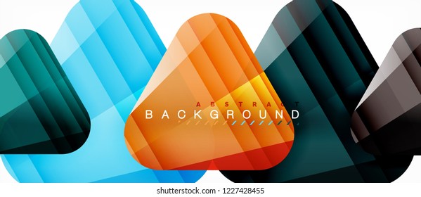 Geometric abstract background, triangles, trendy layout template for business or technology presentation or web design cover, wallpaper. Vector illustration