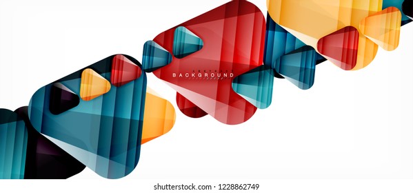 Geometric abstract background, triangles, trendy layout template for business or technology presentation or web design cover, wallpaper. Vector illustration