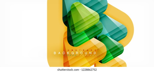 Geometric abstract background, triangles, trendy layout template for business or technology presentation or web design cover, wallpaper. Vector illustration