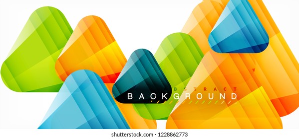 Geometric abstract background, triangles, trendy layout template for business or technology presentation or web design cover, wallpaper. Vector illustration