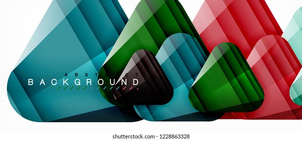 Geometric abstract background, triangles, trendy layout template for business or technology presentation or web design cover, wallpaper. Vector illustration