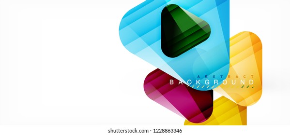 Geometric abstract background, triangles, trendy layout template for business or technology presentation or web design cover, wallpaper. Vector illustration