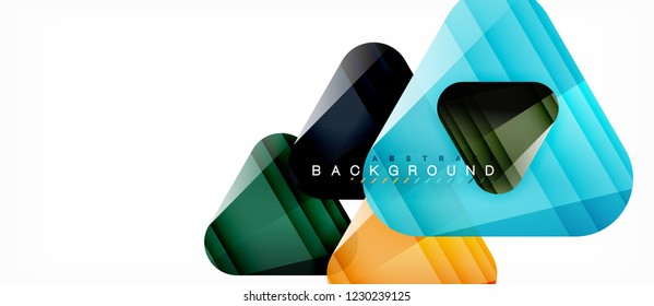 Geometric abstract background, triangles, trendy layout template for business or technology presentation or web design cover, wallpaper. Vector illustration