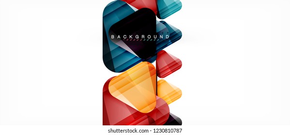 Fondo geométrico abstracto, triángulos, plantilla de diseño de moda para presentación de negocios o tecnología o cubierta de diseño web, fondo de pantalla. Ilustración del vector