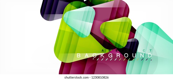 Geometrischer abstrakter Hintergrund, Dreiecke, trendige Layoutvorlage für Geschäfts- oder Technologiepräsentation oder Web-Design-Cover, Bildschirmhintergrund. Vektorgrafik