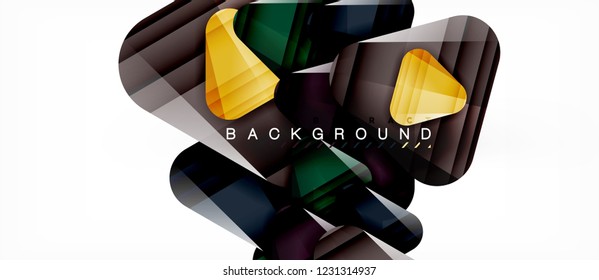 Geometrischer abstrakter Hintergrund, Dreiecke, trendige Layoutvorlage für Geschäfts- oder Technologiepräsentation oder Web-Design-Cover, Bildschirmhintergrund. Vektorgrafik