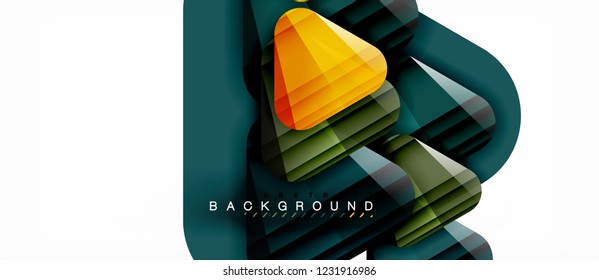 Geometric abstract background, triangles, trendy layout template for business or technology presentation or web design cover, wallpaper. Vector illustration