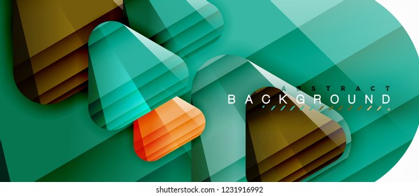 Geometric abstract background, triangles, trendy layout template for business or technology presentation or web design cover, wallpaper. Vector illustration