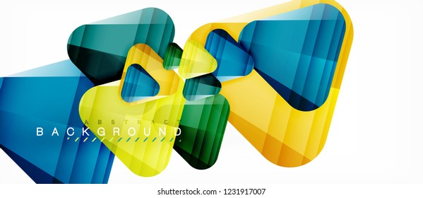 Fondo geométrico abstracto, triángulos, plantilla de diseño de moda para presentación de negocios o tecnología o cubierta de diseño web, fondo de pantalla. Ilustración del vector