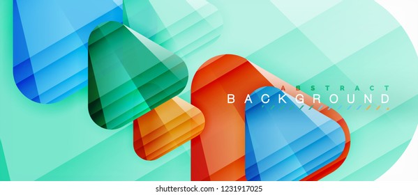 Geometric abstract background, triangles, trendy layout template for business or technology presentation or web design cover, wallpaper. Vector illustration