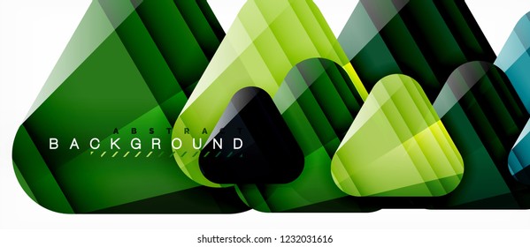 Fondo geométrico abstracto, triángulos, plantilla de diseño de moda para presentación de negocios o tecnología o cubierta de diseño web, fondo de pantalla. Ilustración del vector