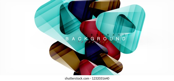 Fondo geométrico abstracto, triángulos, plantilla de diseño de moda para presentación de negocios o tecnología o cubierta de diseño web, fondo de pantalla. Ilustración del vector