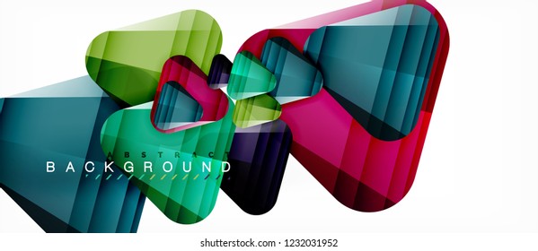Geometric abstract background, triangles, trendy layout template for business or technology presentation or web design cover, wallpaper. Vector illustration