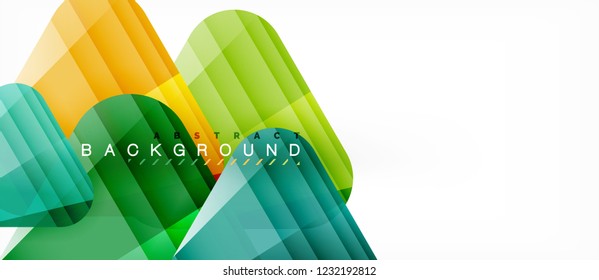 Geometric abstract background, triangles, trendy layout template for business or technology presentation or web design cover, wallpaper. Vector illustration