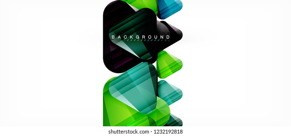 Fondo geométrico abstracto, triángulos, plantilla de diseño de moda para presentación de negocios o tecnología o cubierta de diseño web, fondo de pantalla. Ilustración del vector