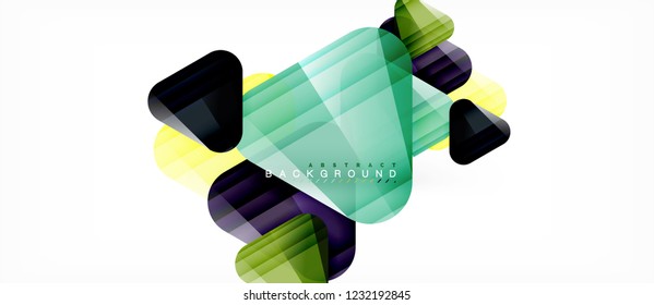 Geometric abstract background, triangles, trendy layout template for business or technology presentation or web design cover, wallpaper. Vector illustration