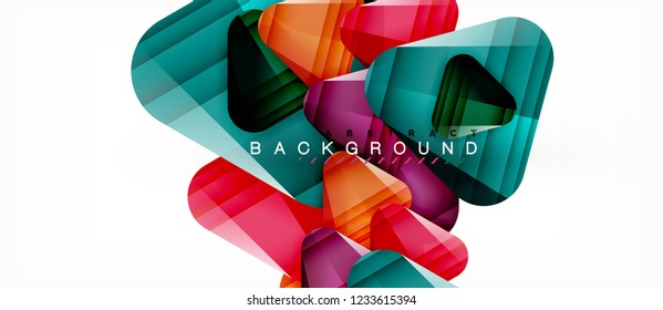 Geometric abstract background, triangles, trendy layout template for business or technology presentation or web design cover, wallpaper. Vector illustration