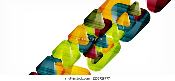 Fundo abstrato geométrico, triângulos, modelo de layout moderno para apresentação de negócios ou tecnologia ou capa de design da web, papel de parede. Ilustração vetorial