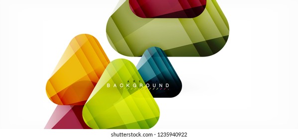 Geometric abstract background, triangles, trendy layout template for business or technology presentation or web design cover, wallpaper. Vector illustration
