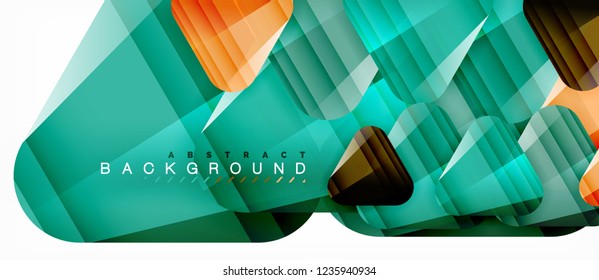 Fondo geométrico abstracto, triángulos, plantilla de diseño de moda para presentación de negocios o tecnología o cubierta de diseño web, fondo de pantalla. Ilustración del vector