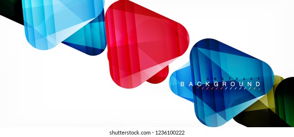 Geometric abstract background, triangles, trendy layout template for business or technology presentation or web design cover, wallpaper. Vector illustration