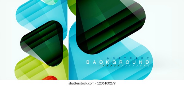 Geometric abstract background, triangles, trendy layout template for business or technology presentation or web design cover, wallpaper. Vector illustration