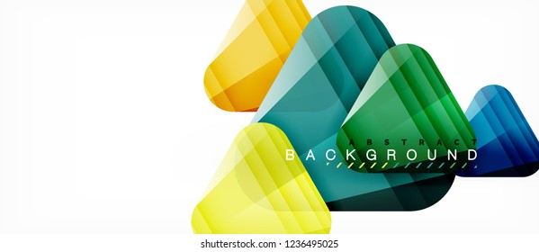Geometric abstract background, triangles, trendy layout template for business or technology presentation or web design cover, wallpaper. Vector illustration