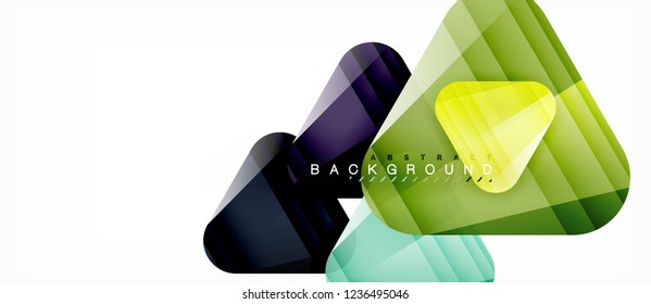 Geometric abstract background, triangles, trendy layout template for business or technology presentation or web design cover, wallpaper. Vector illustration