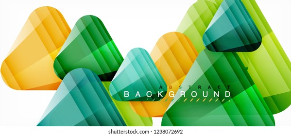 Geometric abstract background, triangles, trendy layout template for business or technology presentation or web design cover, wallpaper. Vector illustration