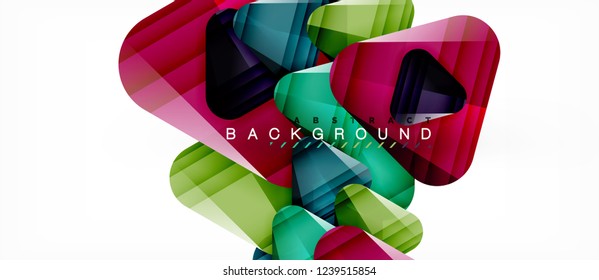 Geometric abstract background, triangles, trendy layout template for business or technology presentation or web design cover, wallpaper. Vector illustration