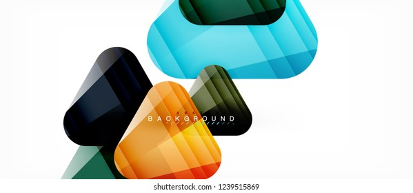 Geometric abstract background, triangles, trendy layout template for business or technology presentation or web design cover, wallpaper. Vector illustration