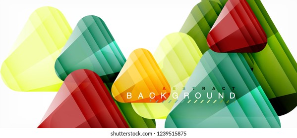 Geometric abstract background, triangles, trendy layout template for business or technology presentation or web design cover, wallpaper. Vector illustration
