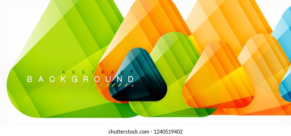 Fondo geométrico abstracto, triángulos, plantilla de diseño de moda para presentación de negocios o tecnología o cubierta de diseño web, fondo de pantalla. Ilustración del vector