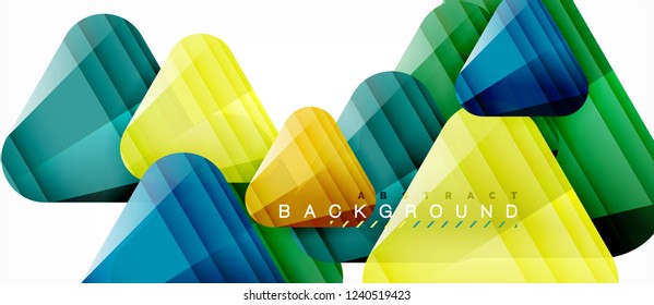 Geometric abstract background, triangles, trendy layout template for business or technology presentation or web design cover, wallpaper. Vector illustration