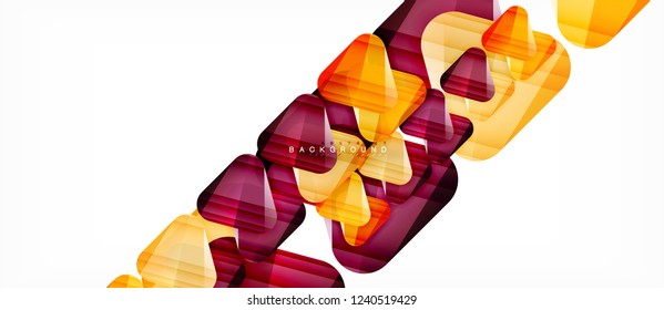 Fondo geométrico abstracto, triángulos, plantilla de diseño de moda para presentación de negocios o tecnología o cubierta de diseño web, fondo de pantalla. Ilustración del vector