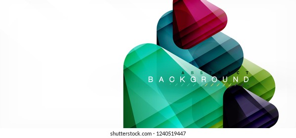 Geometric abstract background, triangles, trendy layout template for business or technology presentation or web design cover, wallpaper. Vector illustration