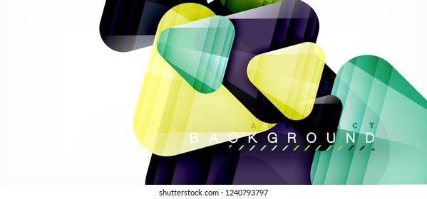 Geometric abstract background, triangles, trendy layout template for business or technology presentation or web design cover, wallpaper. Vector illustration