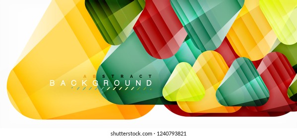 Geometric abstract background, triangles, trendy layout template for business or technology presentation or web design cover, wallpaper. Vector illustration