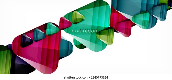 Geometrischer abstrakter Hintergrund, Dreiecke, trendige Layoutvorlage für Geschäfts- oder Technologiepräsentation oder Web-Design-Cover, Bildschirmhintergrund. Vektorgrafik
