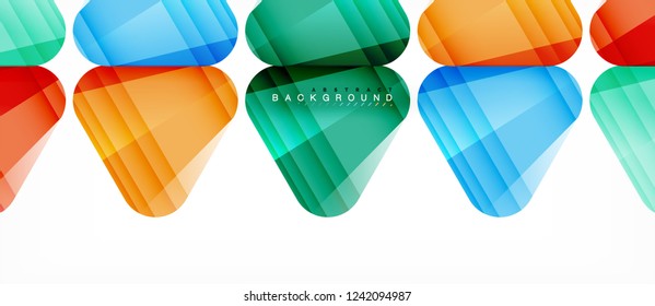 Geometrischer abstrakter Hintergrund, Dreiecke, trendige Layoutvorlage für Geschäfts- oder Technologiepräsentation oder Web-Design-Cover, Bildschirmhintergrund. Vektorgrafik