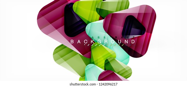 Geometric abstract background, triangles, trendy layout template for business or technology presentation or web design cover, wallpaper. Vector illustration