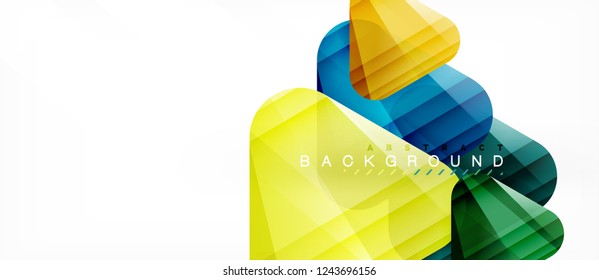 Geometric abstract background, triangles, trendy layout template for business or technology presentation or web design cover, wallpaper. Vector illustration