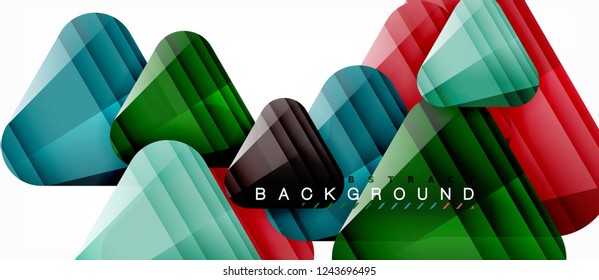 Geometric abstract background, triangles, trendy layout template for business or technology presentation or web design cover, wallpaper. Vector illustration