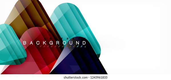 Geometric abstract background, triangles, trendy layout template for business or technology presentation or web design cover, wallpaper. Vector illustration