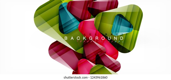 Geometric abstract background, triangles, trendy layout template for business or technology presentation or web design cover, wallpaper. Vector illustration
