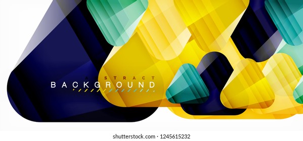 Geometrischer abstrakter Hintergrund, Dreiecke, trendige Layoutvorlage für Geschäfts- oder Technologiepräsentation oder Web-Design-Cover, Bildschirmhintergrund. Vektorgrafik