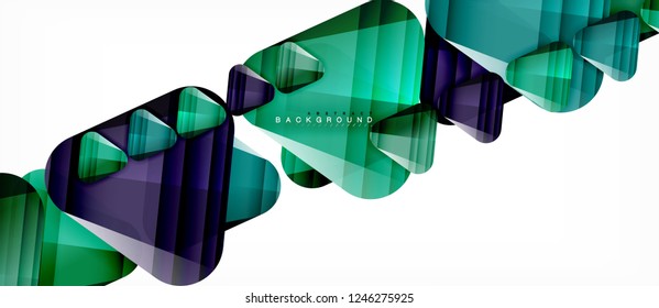 Geometrischer abstrakter Hintergrund, Dreiecke, trendige Layoutvorlage für Geschäfts- oder Technologiepräsentation oder Web-Design-Cover, Bildschirmhintergrund. Vektorgrafik