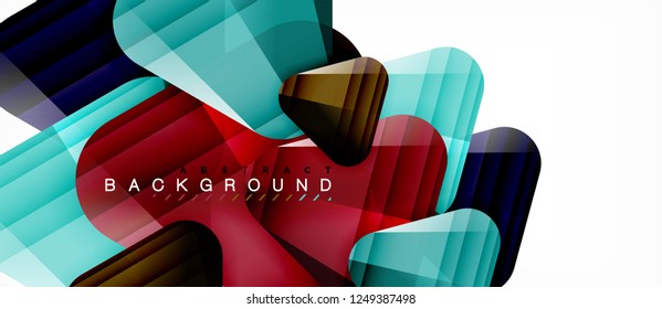 Geometric abstract background, triangles, trendy layout template for business or technology presentation or web design cover, wallpaper. Vector illustration